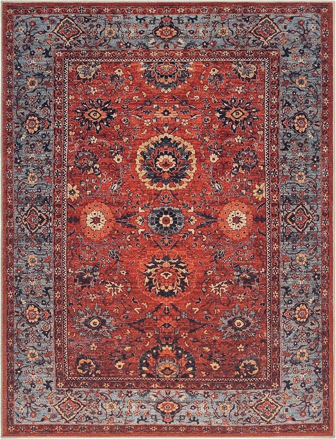 SAFAVIEH Antiquity Collection Area Rug - 5' x 8', Red & Red, Handmade Traditional Oriental Wool, Ideal for High Traffic Areas in Living Room, Bedroom (AT52E)